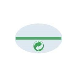 13500 Etiquettes 32x18 EM DEAC transparentes point vert